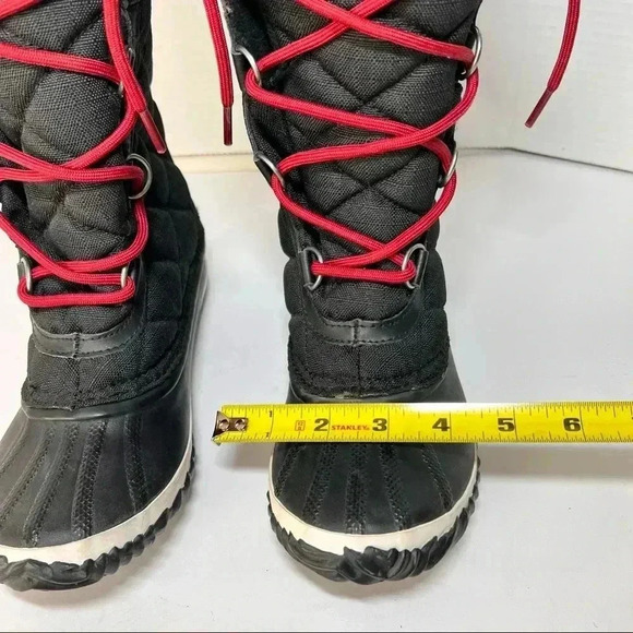 SOREL Women's Out N About Tall Snow Boot Black Waterproof Fur Lined Sz 7.5 Warm - Picture 10 of 12